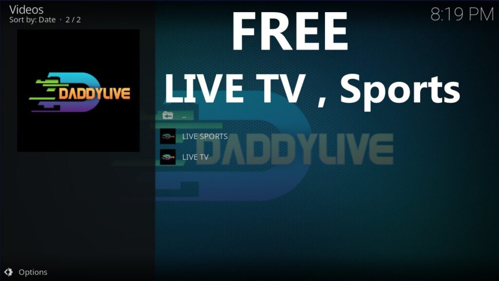 طريقة تثبيت إضافة DaddyLive Kodi للبث المباشر للأحداث الرياضية والتلفزيون